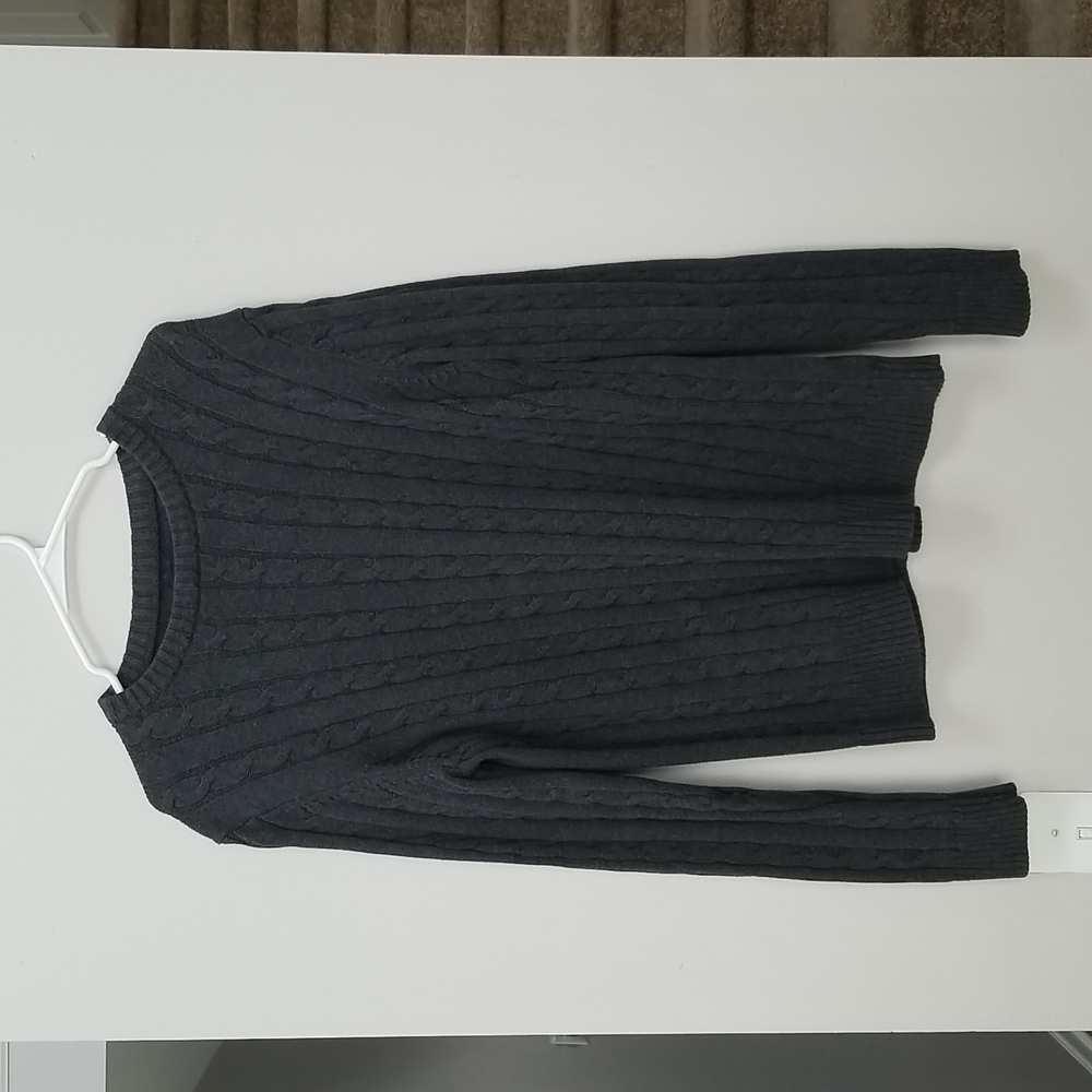 croft & barrow Gray Cable Sweater Men's Medium